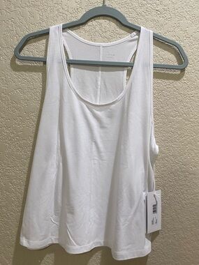 Everyday Scoop Neck White Tank Top - Lightweight Women's Layering Tank
